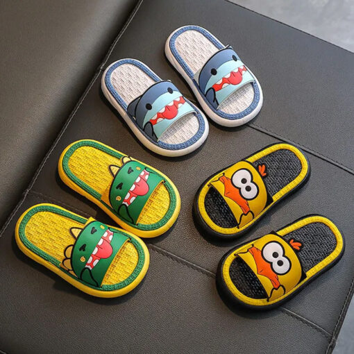 StarAndDaisy Kids Slipper Slip-Ons Flip Flops for Toddlers Soft Non-Slip Durable Flexible - JH-515-BL-YL - Image 5