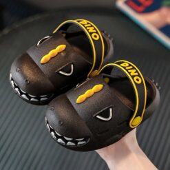 StarAndDaisy Sandals for Kids, with Comfortable Back Straps, Lightweight & Non-Slip 3-9 Years - JH-990-BLACK