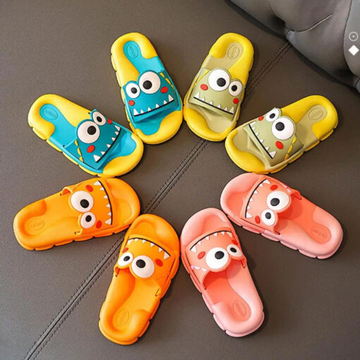 StarAndDaisy Cute Animated Kids Flip Flops, Kids Slipper Slip-Ons Flip Flops Summer Wear - JH-520-YL-AQ - Image 3
