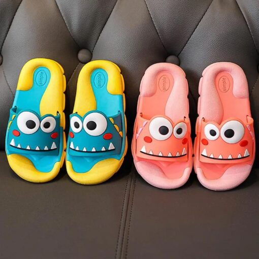 StarAndDaisy Cute Animated Kids Flip Flops, Kids Slipper Slip-Ons Flip Flops Summer Wear - JH-520-YL-AQ - Image 5
