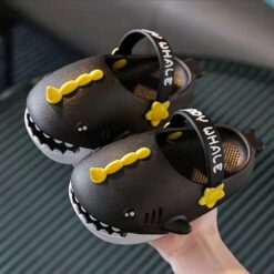 StarAndDaisy Boys & Girls Clogs, Children Kids Casual Cute Shark Design Soft Bottom Non-Slip Sandals - JH-880-BL-YL