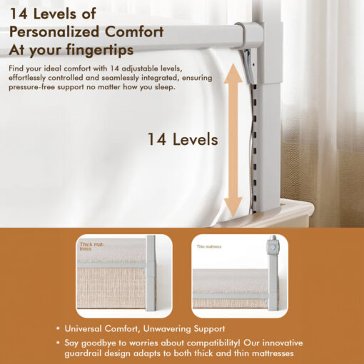 comfort Foldable Baby Bed Fence, Bed Rails for Toddlers