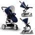 StarAndDaisy Sleek and Stylish Baby Stroller for kids with Reversible Bassinet & Large Wheels for Newborn Babies & Toddlers - 0 to 4 Years (Blue)