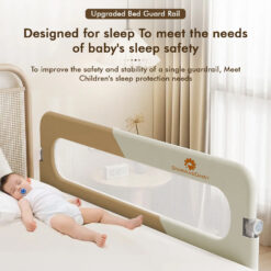 design for sleep Foldable Baby Bed Fence, Bed Rails for Toddlers Safety