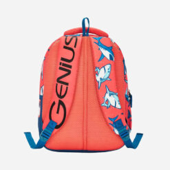 Genius by Safari Splash 23L School Backpack for Boys with Name Tag, Rain Cover, and Easy Access Pockets - Blue