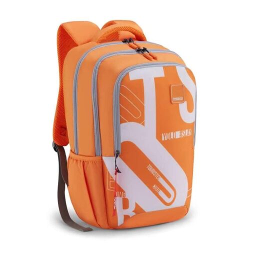 American Tourister Casual Kids School Bags, 29.5 Ltr, 3 Compartments, Dobby Polyester, Printed Design Backpack - Sest 3.0 Orange