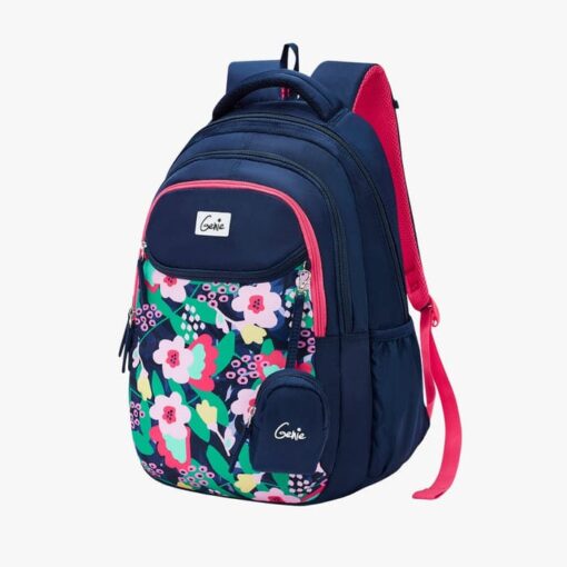 Genie Sweetpea Lightweight School Bags for Children with Adjustable Straps & Easy to Carry Backpacks for Boys & Girls - Navy Blue