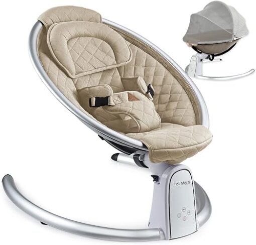 [Refurbished] StarAndDaisy Premium Baby Rocker with Automatic Swing And Bluetooth Music (Brown)