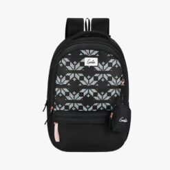 Genie Knots 40L School Backpack for Students With Large Capacity, Premium Nylon Fabric, and Easy Access Pockets - Black