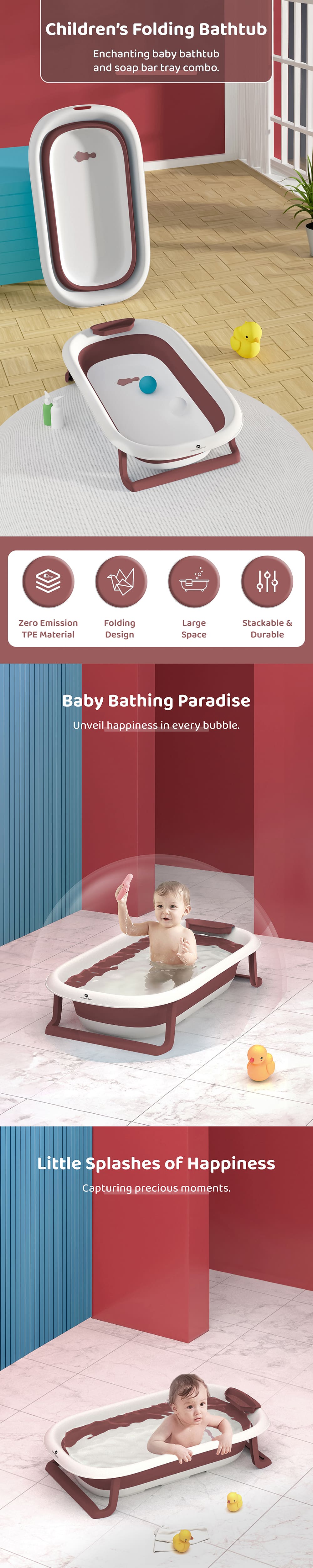 Baby Bath Tub with Cushion