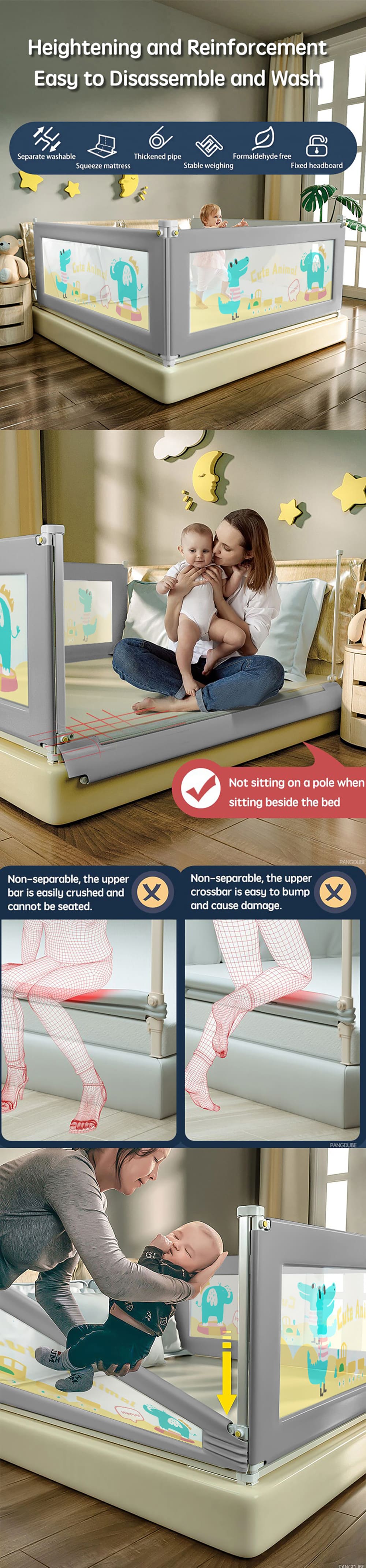 Baby Bed Guardrail