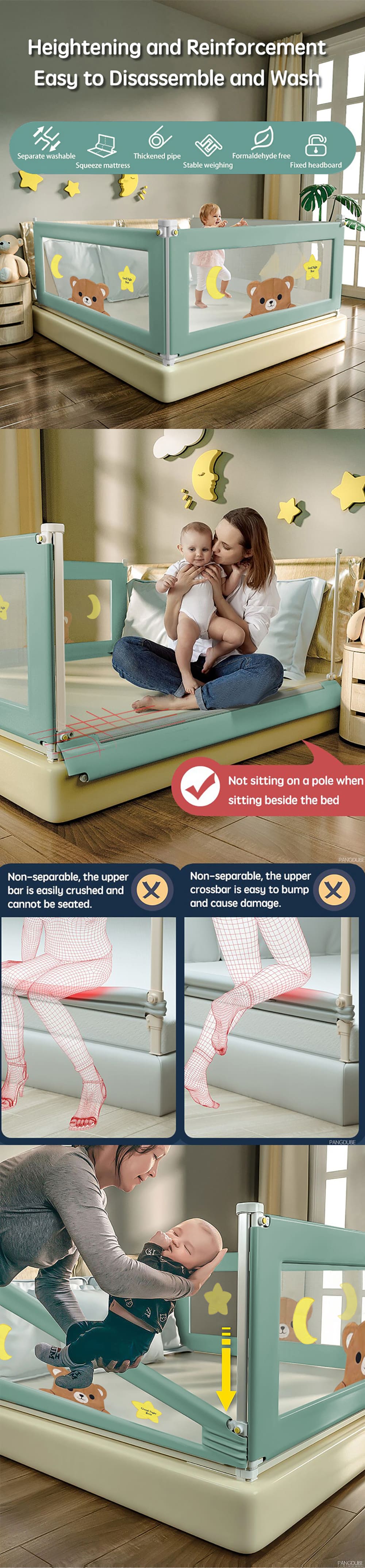Baby Bed Guardrail