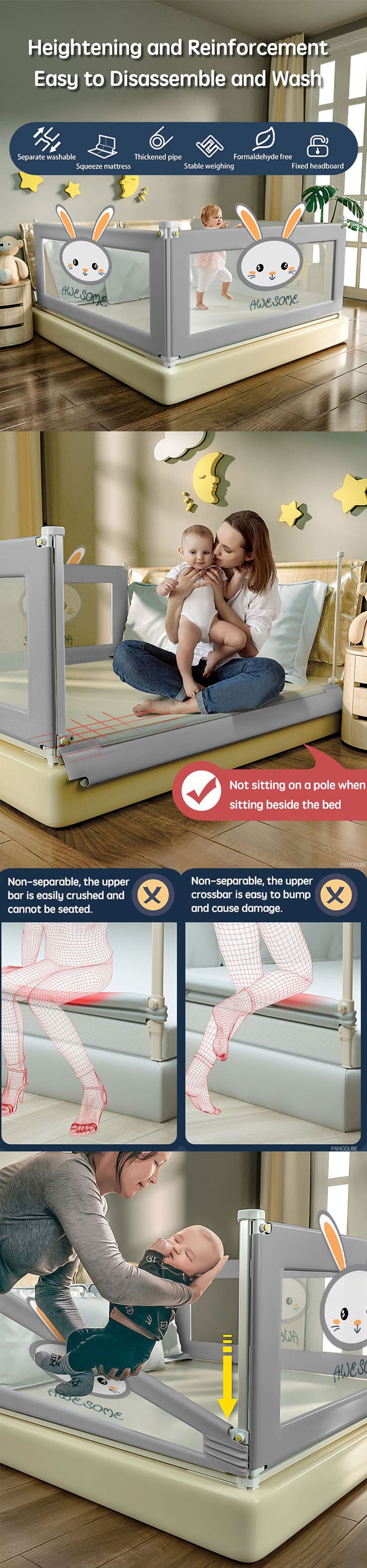 Baby Bed Guardrail
