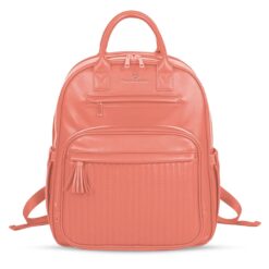 StarAndDaisy PU leather Baby Diaper Bag, Insulated Pockets, Multiple Compartments, And Large Storage Capacity - Luxe-Red