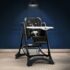 StarAndDaisy Premium Baby High Chair, 5-Level Seat Adjustment, 5-Point Safety Belt Toddler High Chair For Infants - Black & White