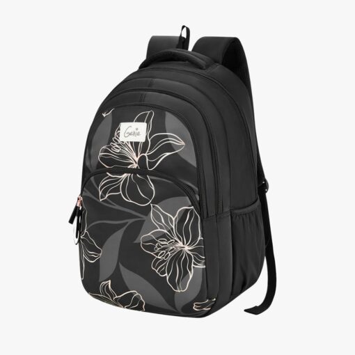 Genie Radiant Premium Backpack for Boys & Girls With Rain Cover, Water Resistant, and Extra Padding Shoulder Straps - 36L Black