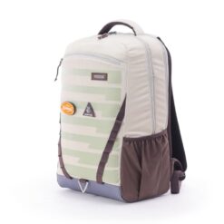 American Tourister PU Waterproof School Bags for Girls & Boys, Casual Kids Trendy Backpack, 32 Ltr, 3 Full Compartments - Mate 3.0 Beige