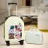 StarAndDaisy Lightweight Kids Suitcase Bag With Hand Bag, Small Handbag Easily Attached with Trolley Bag for Travel - White