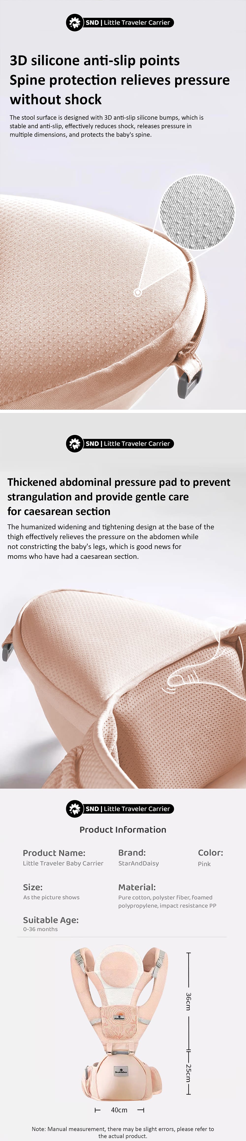 Specification of Baby Carrier