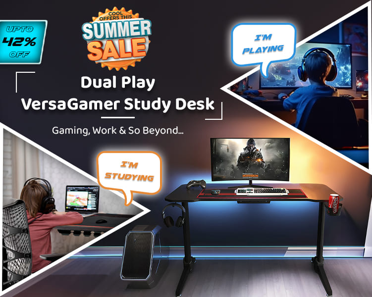 Dualplay versa gamer study desk