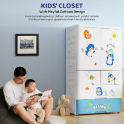 Kids Wardrobe with Playful Design