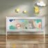 StarAndDaisy Heightened Bed Guardrail for Baby, Portable Bed Rail Safeguard Fence with Adjustable Height - T Frame Grey 1.5m