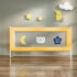 StarAndDaisy Bed Guardrail for Infants, Safety Bed Fence & Anti-Fall Bed Guards for Toddlers - U Frame Printed Yellow 1.8m