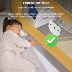 Bed Guardrail with Seamless Design