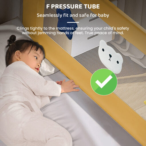 Bed Guardrail with Seamless Design