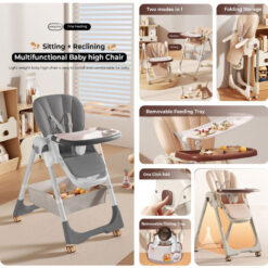 easy to sit with height adjustable high chair