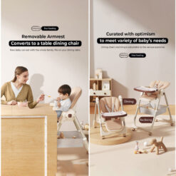 easy to sit with height adjustable high chair