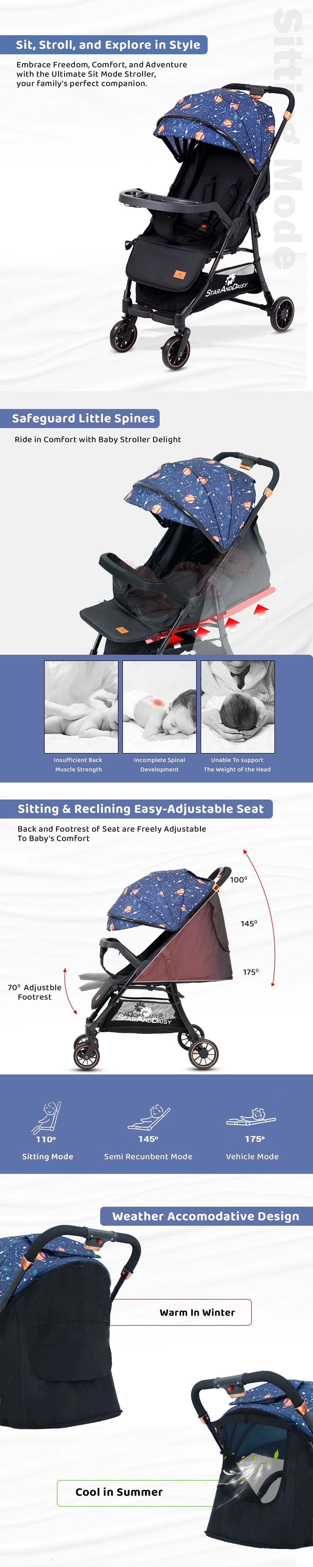 Mom Push Travel Baby Stroller