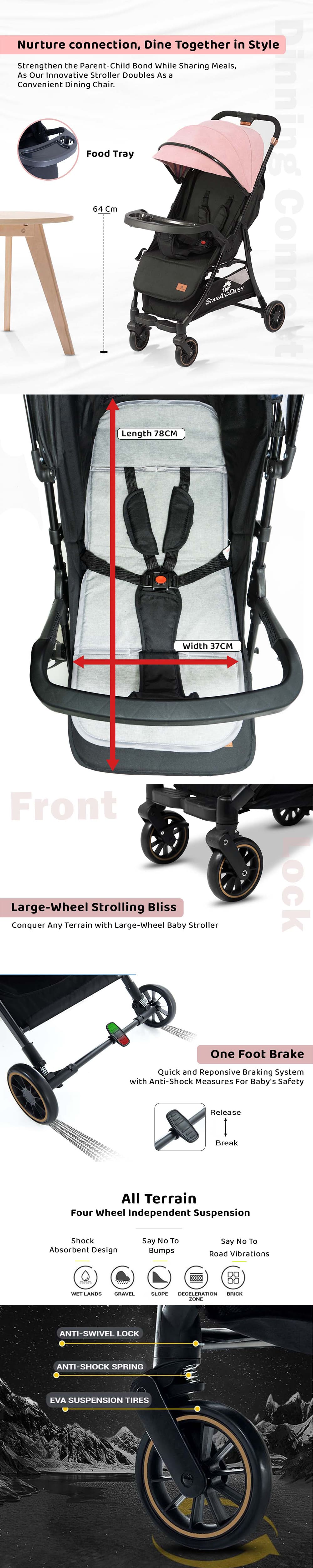 Mom Push Travel Baby Stroller
