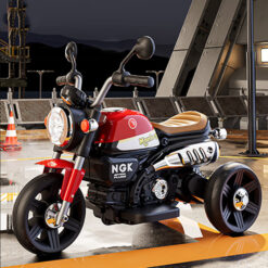 StarAndDaisy Ride On Bike for Kids Without Back Support, Motor Bike for Children with Foot Break - NGK Red