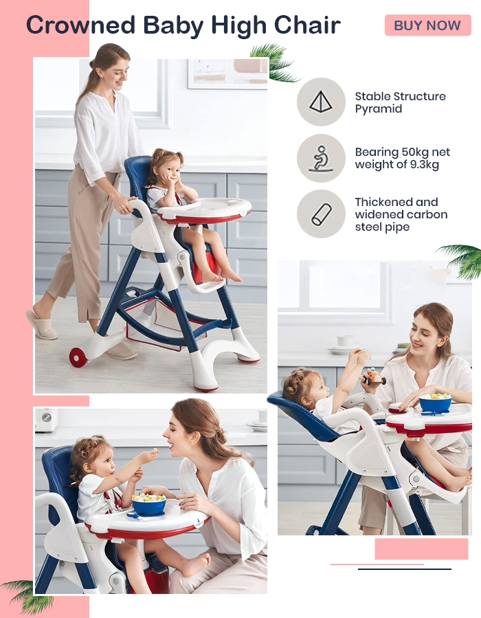 Baby Feeding High Chair, Kids Feeding Chair with 5-Level Seat Adjustment, 5-Point Safety Belt For Infants Baby Feeding High Chair, Kids Feeding Chair with 5-Level Seat Adjustment, 5-Point Safety Belt For Infants