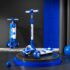 StarAndDaisy Kick On Toddler Scooter for Kids Aged 3-10 Years with 3 Wheel LED Lights, Extra-Wide Foldable Design, 4 Adjustable Heights, Lean-to-Steer (Blue)