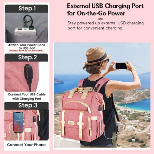 usb charging maternity bag