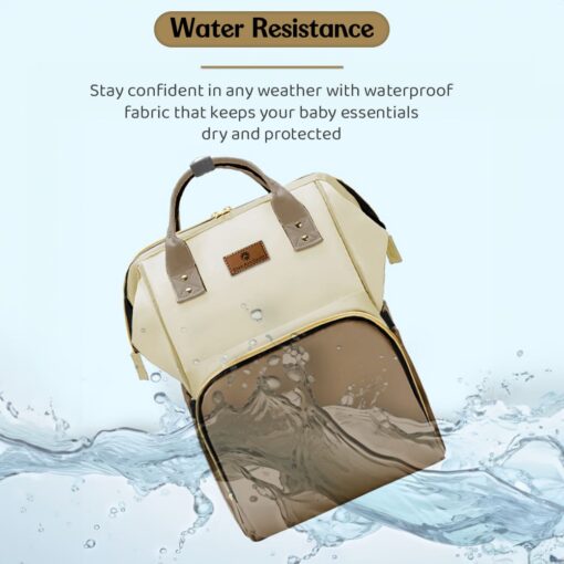 StarAndDaisy Premium Maternity Bag, Diaper Backpack with Various Sized Pockets & Extra Insulated Pocket - Brown - Image 3
